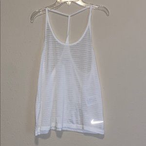 White Nike workout shirt